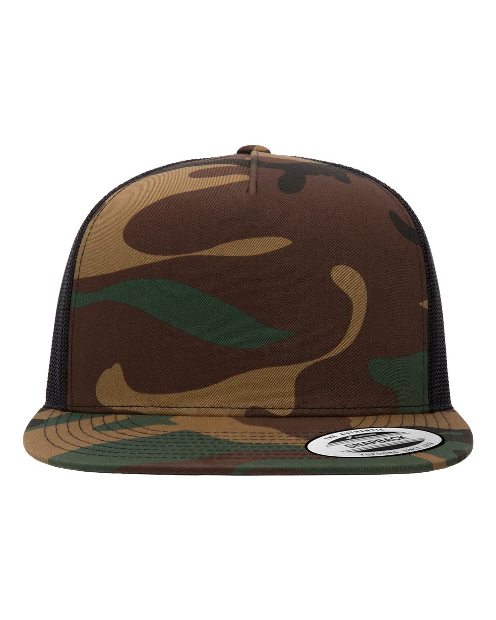 Yupoong 6006 - Green Camo/Black