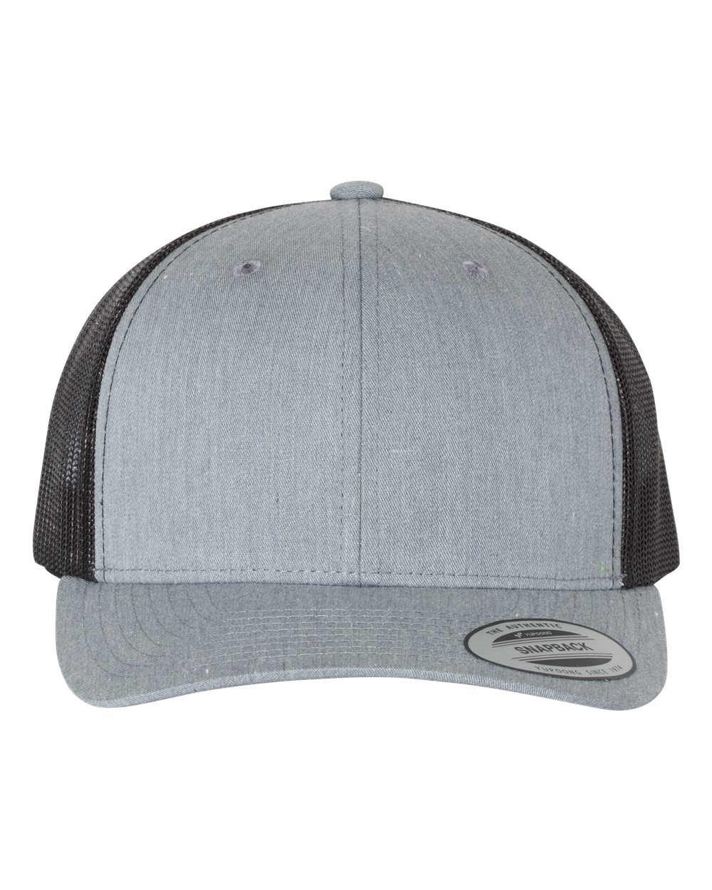 Yupoong 6606 - Heather Grey/Black